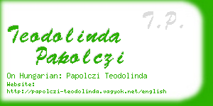 teodolinda papolczi business card